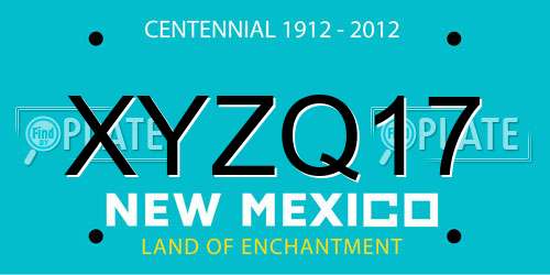 XYZQ17 New Mexico License Plate