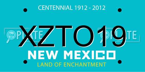 XZTO19 New Mexico License Plate