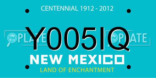 Y005IQ New Mexico License Plate
