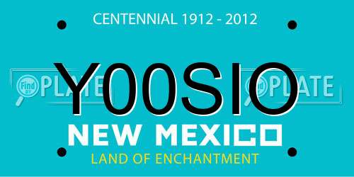 Y00SIO New Mexico License Plate