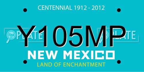Y105MP New Mexico License Plate
