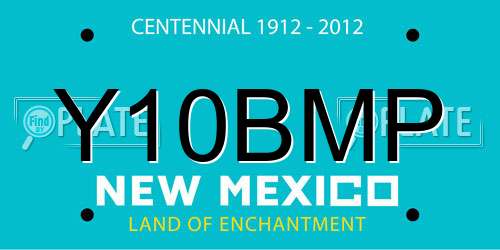 Y10BMP New Mexico License Plate