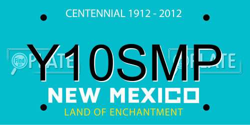 Y10SMP New Mexico License Plate
