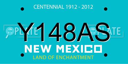Y148AS New Mexico License Plate
