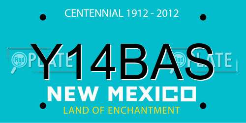 Y14BAS New Mexico License Plate