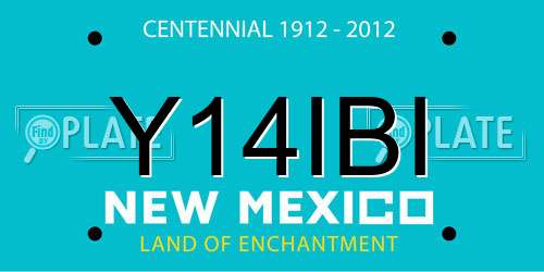 Y14IBI New Mexico License Plate
