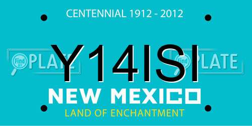 Y14ISI New Mexico License Plate
