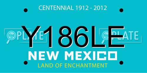 Y186LE New Mexico License Plate