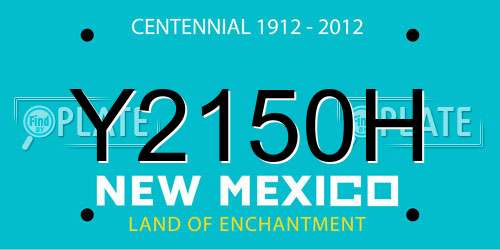 Y2150H New Mexico License Plate