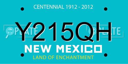 Y215QH New Mexico License Plate