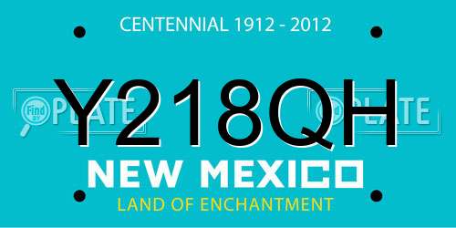 Y218QH New Mexico License Plate