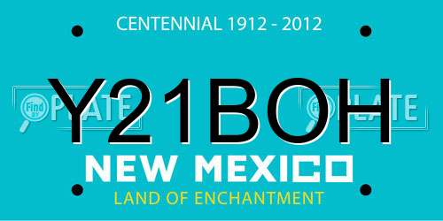 Y21BOH New Mexico License Plate