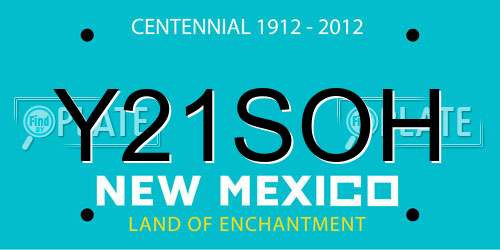 Y21SOH New Mexico License Plate