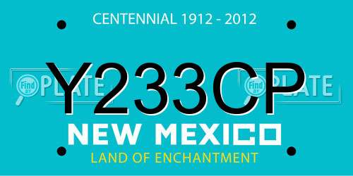 Y233CP New Mexico License Plate