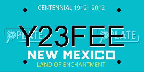 Y23FEE New Mexico License Plate