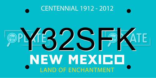 Y32SFK New Mexico License Plate