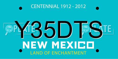 Y35DTS New Mexico License Plate