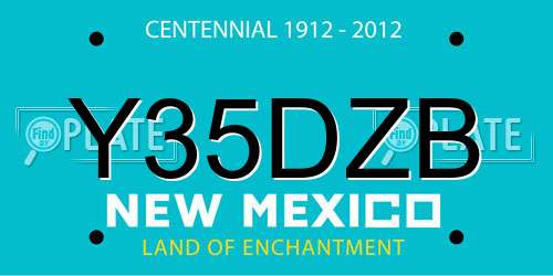 Y35DZB New Mexico License Plate