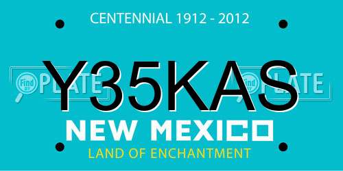 Y35KAS New Mexico License Plate