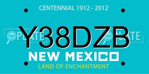 Y38DZB New Mexico License Plate