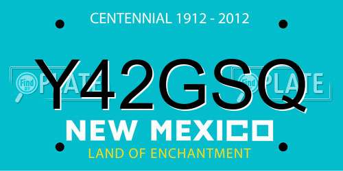 Y42GSQ New Mexico License Plate