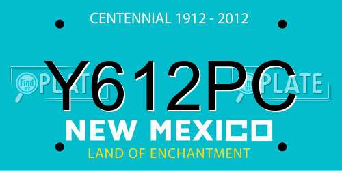Y612PC New Mexico License Plate