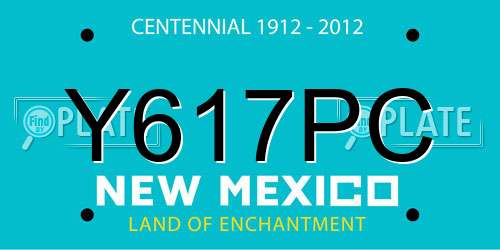 Y617PC New Mexico License Plate