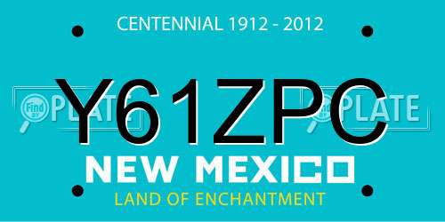 Y61ZPC New Mexico License Plate