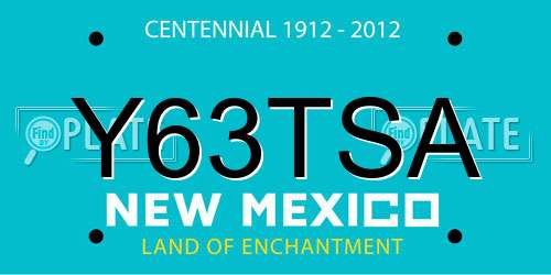 Y63TSA New Mexico License Plate