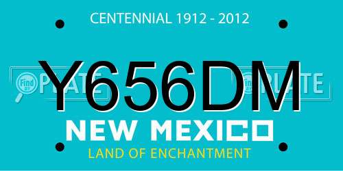 Y656DM New Mexico License Plate