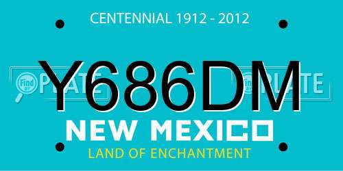 Y686DM New Mexico License Plate