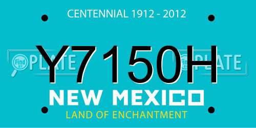 Y7150H New Mexico License Plate