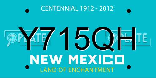 Y715QH New Mexico License Plate