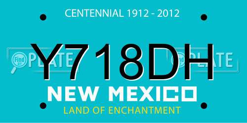 Y718DH New Mexico License Plate