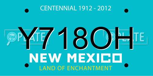 Y718OH New Mexico License Plate