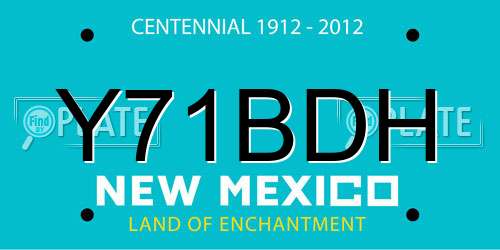 Y71BDH New Mexico License Plate