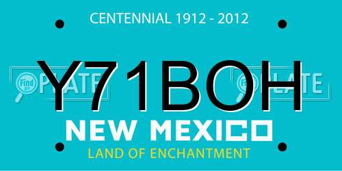 Y71BOH New Mexico License Plate