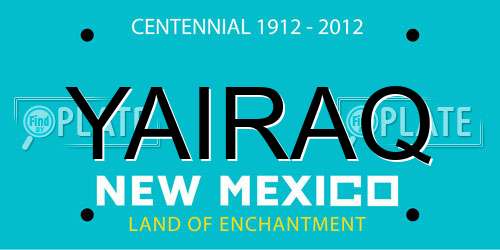 YAIRAQ New Mexico License Plate