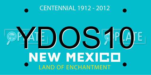 YDOS10 New Mexico License Plate