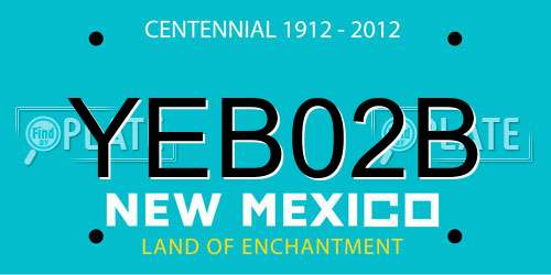 YEB02B New Mexico License Plate