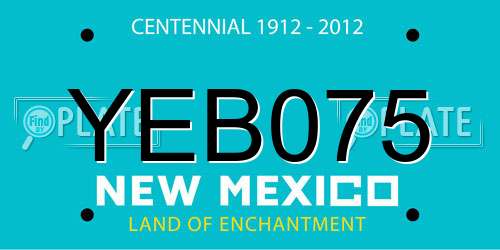 YEB075 New Mexico License Plate