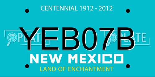 YEB07B New Mexico License Plate