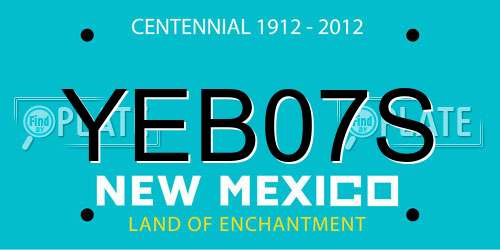 YEB07S New Mexico License Plate