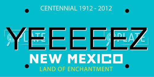 YEEEEEZ New Mexico License Plate