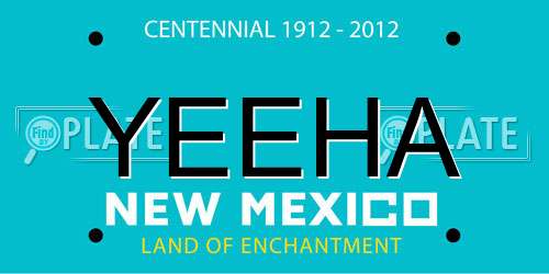 YEEHA New Mexico License Plate