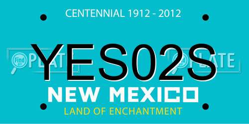 YES02S New Mexico License Plate