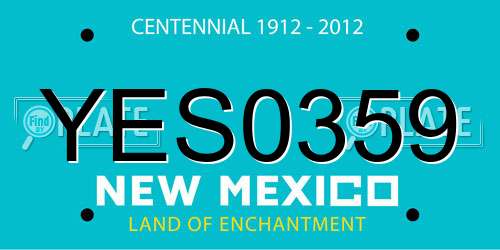 YES0359 New Mexico License Plate