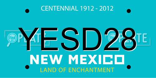 YESD28 New Mexico License Plate
