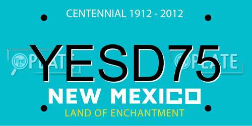 YESD75 New Mexico License Plate