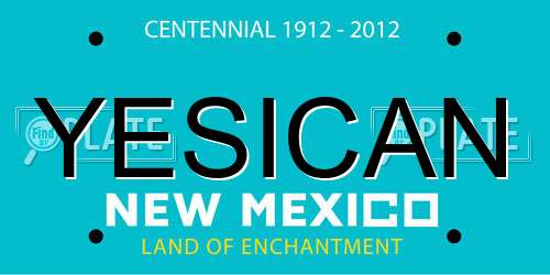 YESICAN New Mexico License Plate